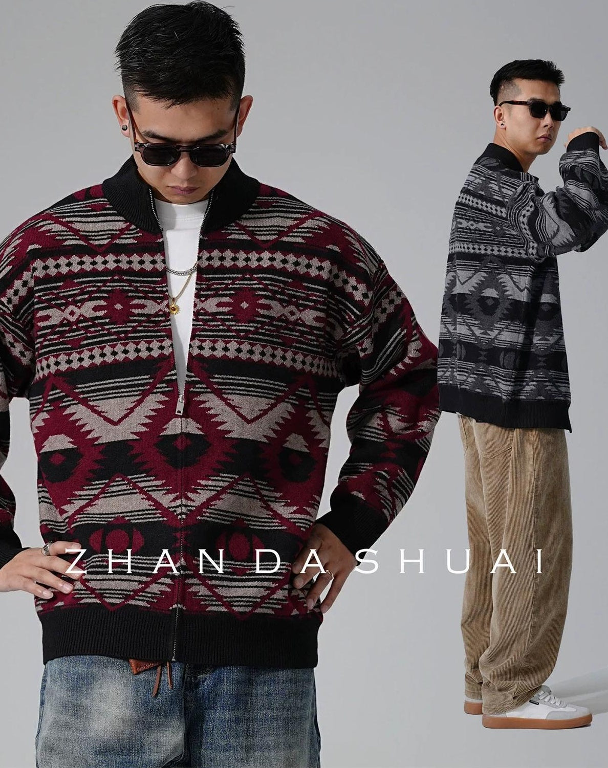 Heavyweight knit cardigan