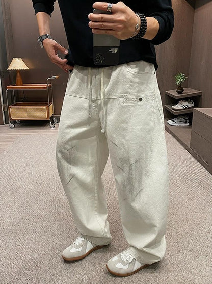 Retro Tie-Dye Wide-Leg Pants