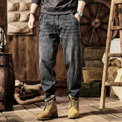 ヴィンテージカジュアルルーズジーンズ