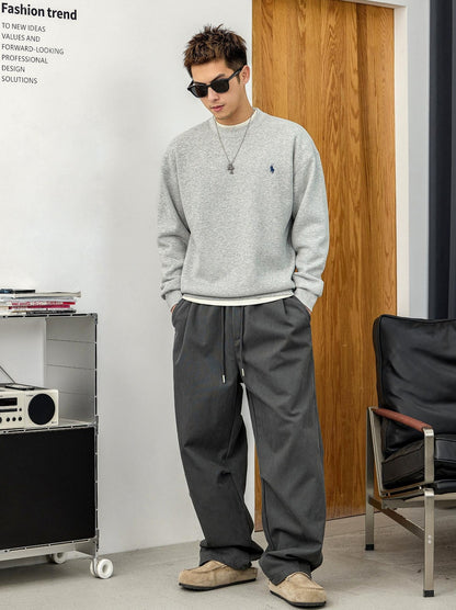 Retro Embroidered Pullover Sweater