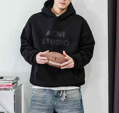 Fleece hooded jacket