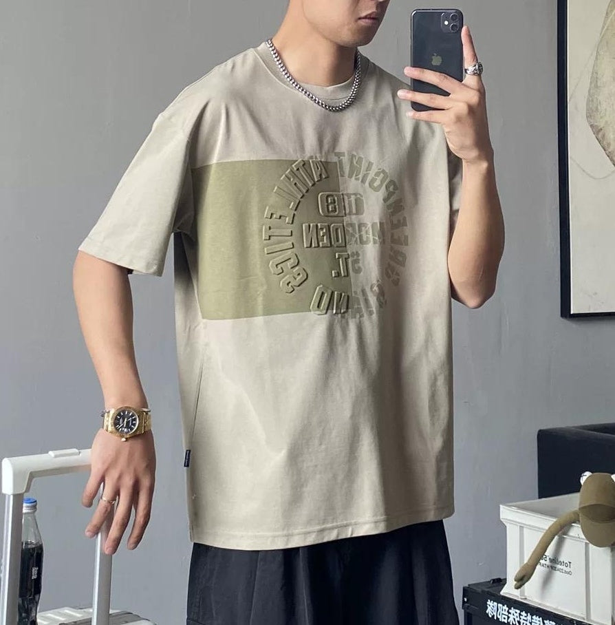 クール ワイルド アルファベットプリントＴシャツ
