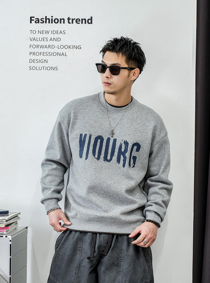 フリースレタードセーター　トップ