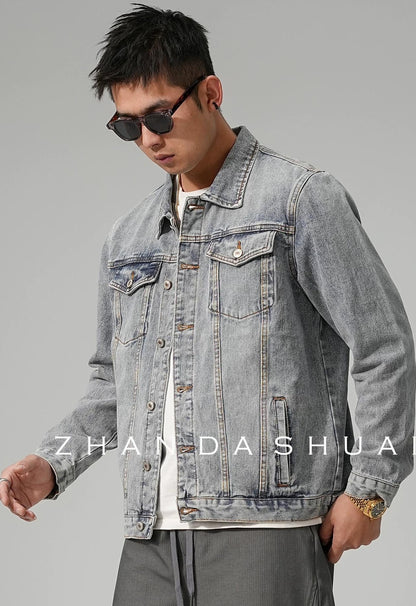 カジュアル レトロ デニムジャケット