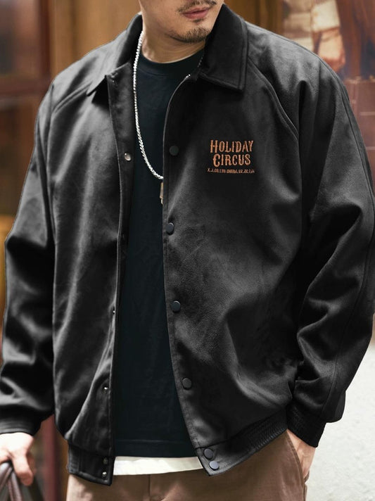 レトロスエードベースボールジャケット