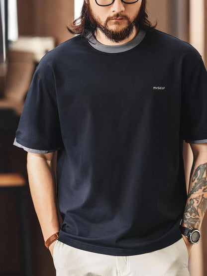 アイスシルク カラーブロック Ｔシャツ