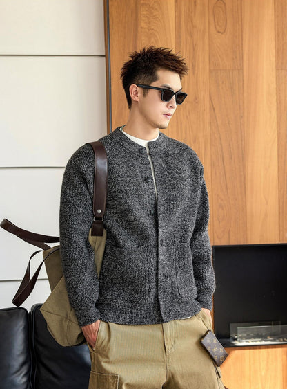 Black knit cardigan jacket