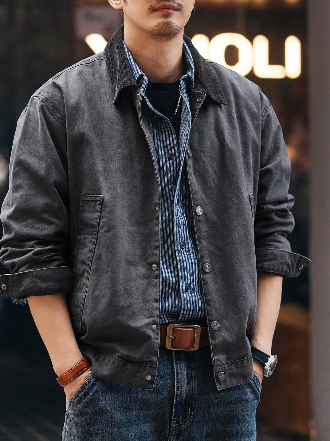 ウォッシュド カジュアル ワークジャケット