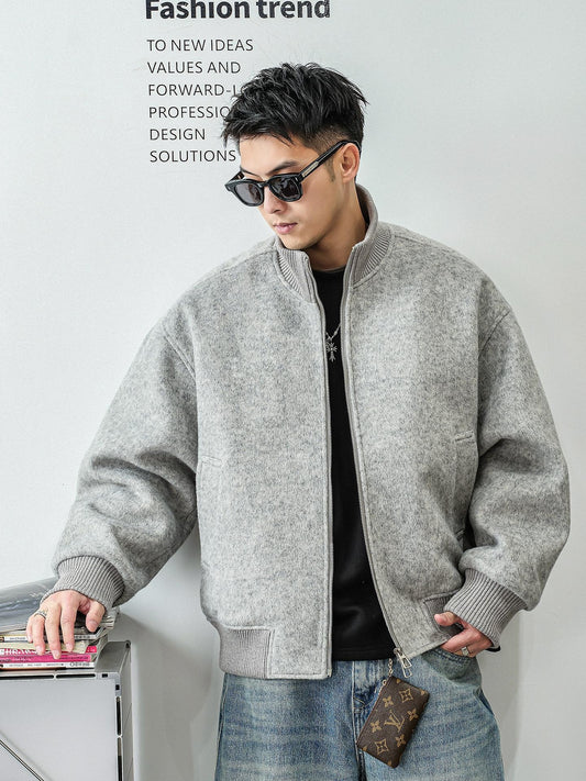 ツイードジップアップジャケット