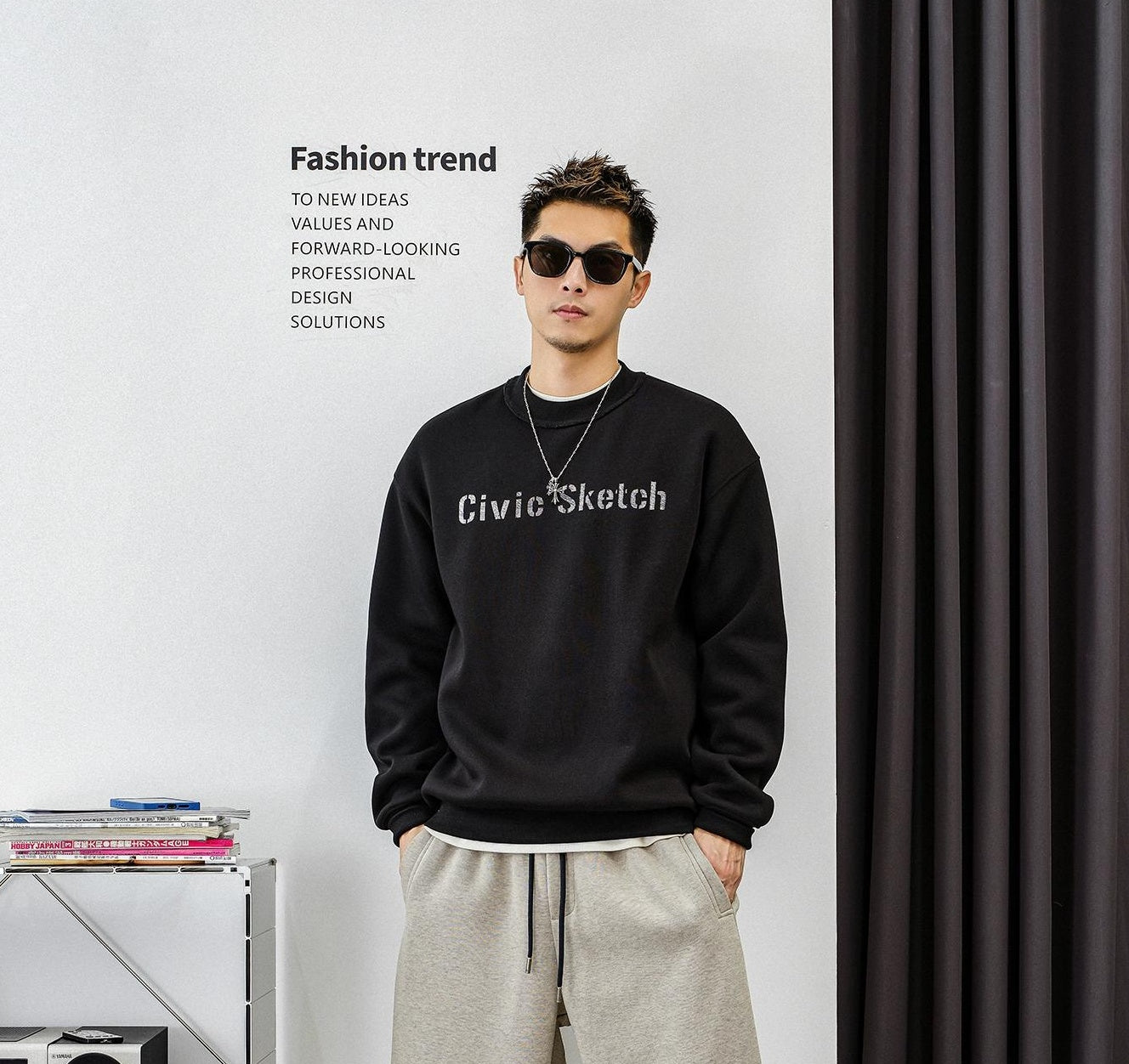 Casual fleece sweater