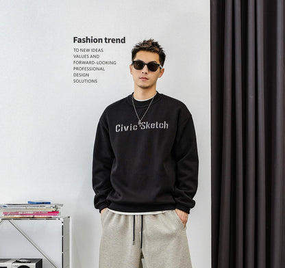 Casual fleece sweater