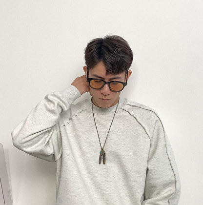Casual Solid Color Sweatshirt
