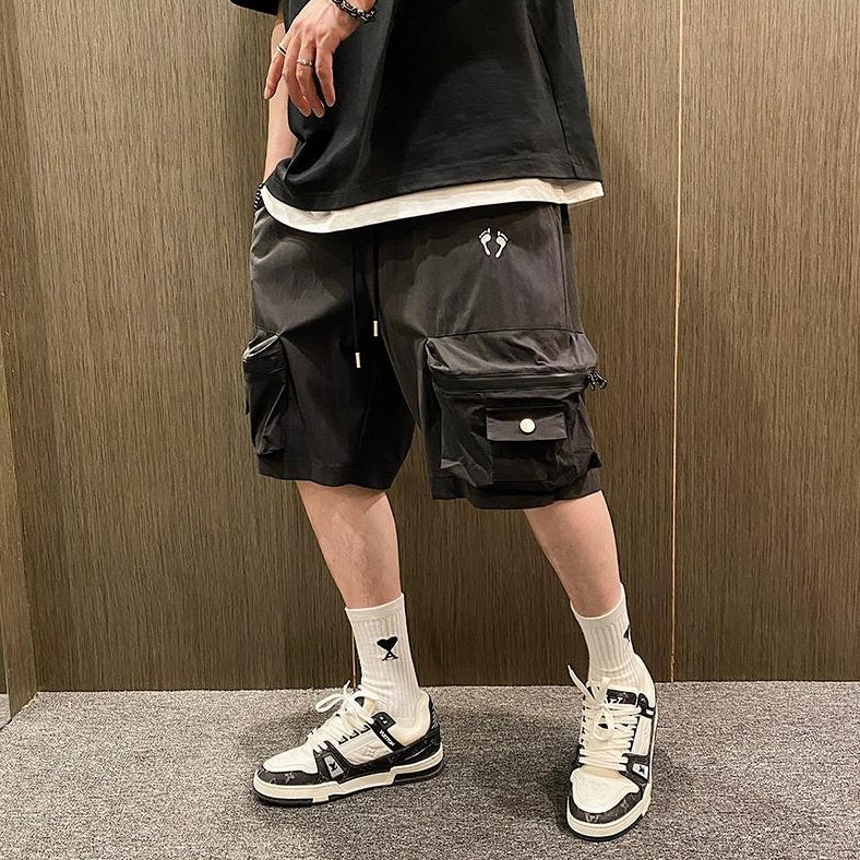 Embroidered Utility Shorts