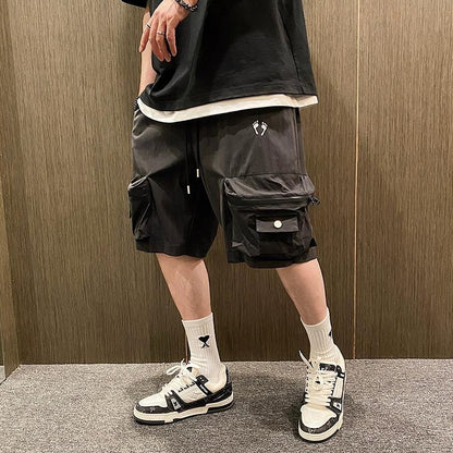 Embroidered Utility Shorts