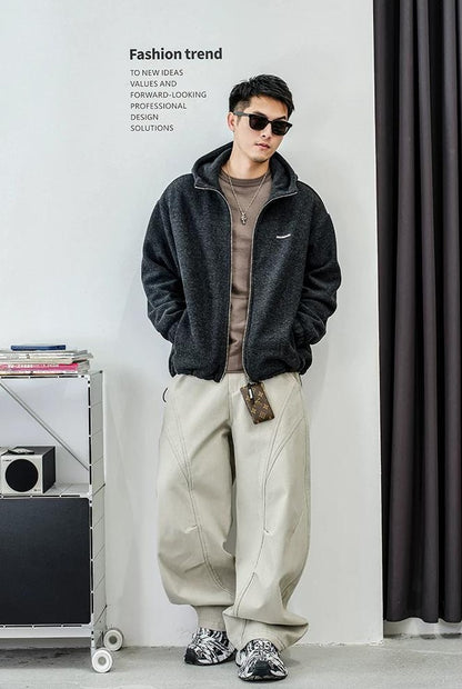 コージー フーデッド カーディガン ジャケット