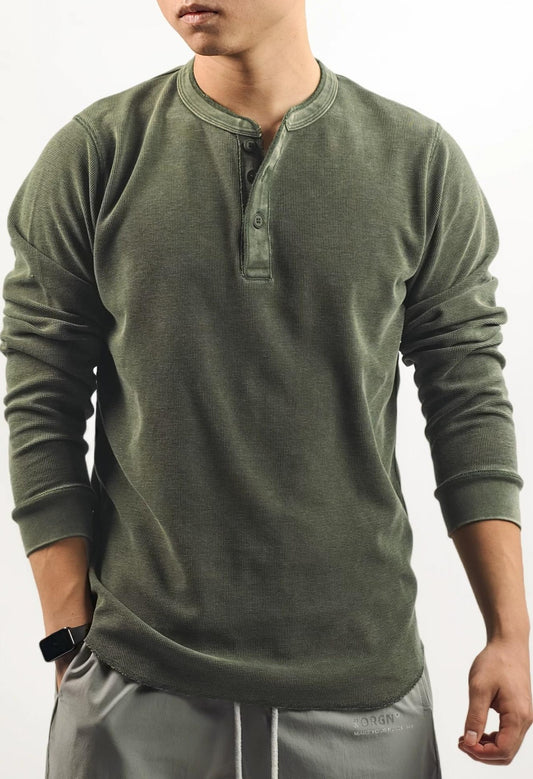レトロ ワッフルニット ロングスリーブ Tシャツ