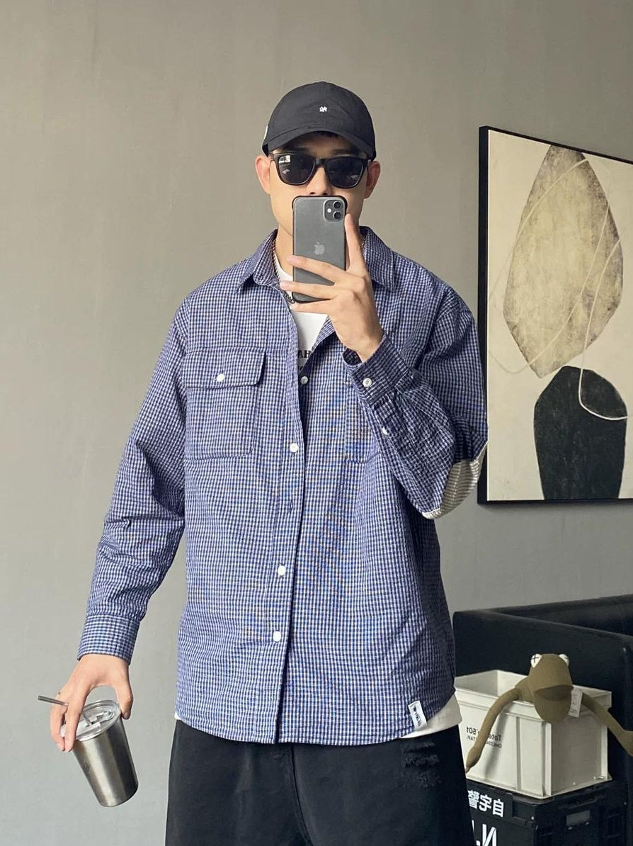 カジュアル プラッド ワークシャツ