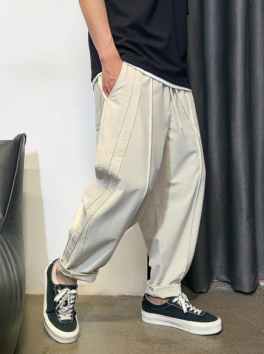 Striped Splicing Casual Pants