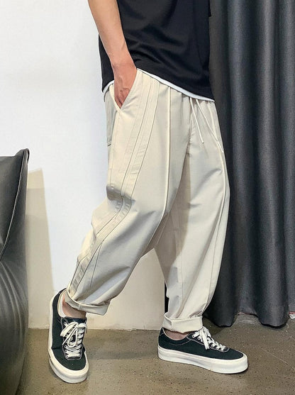 Striped Splicing Casual Pants