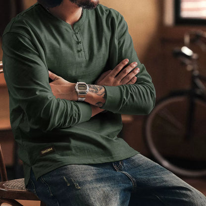 レトロカジュアルロングスリーブTシャツ