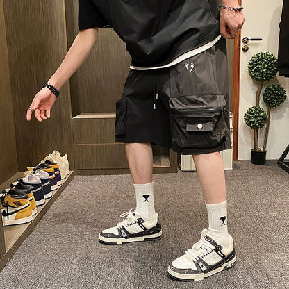 Embroidered Utility Shorts