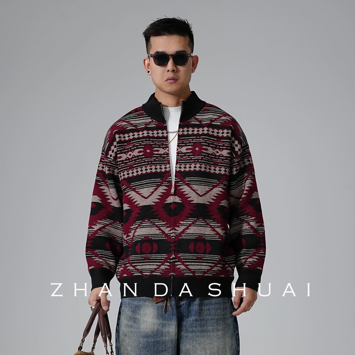 Heavyweight knit cardigan