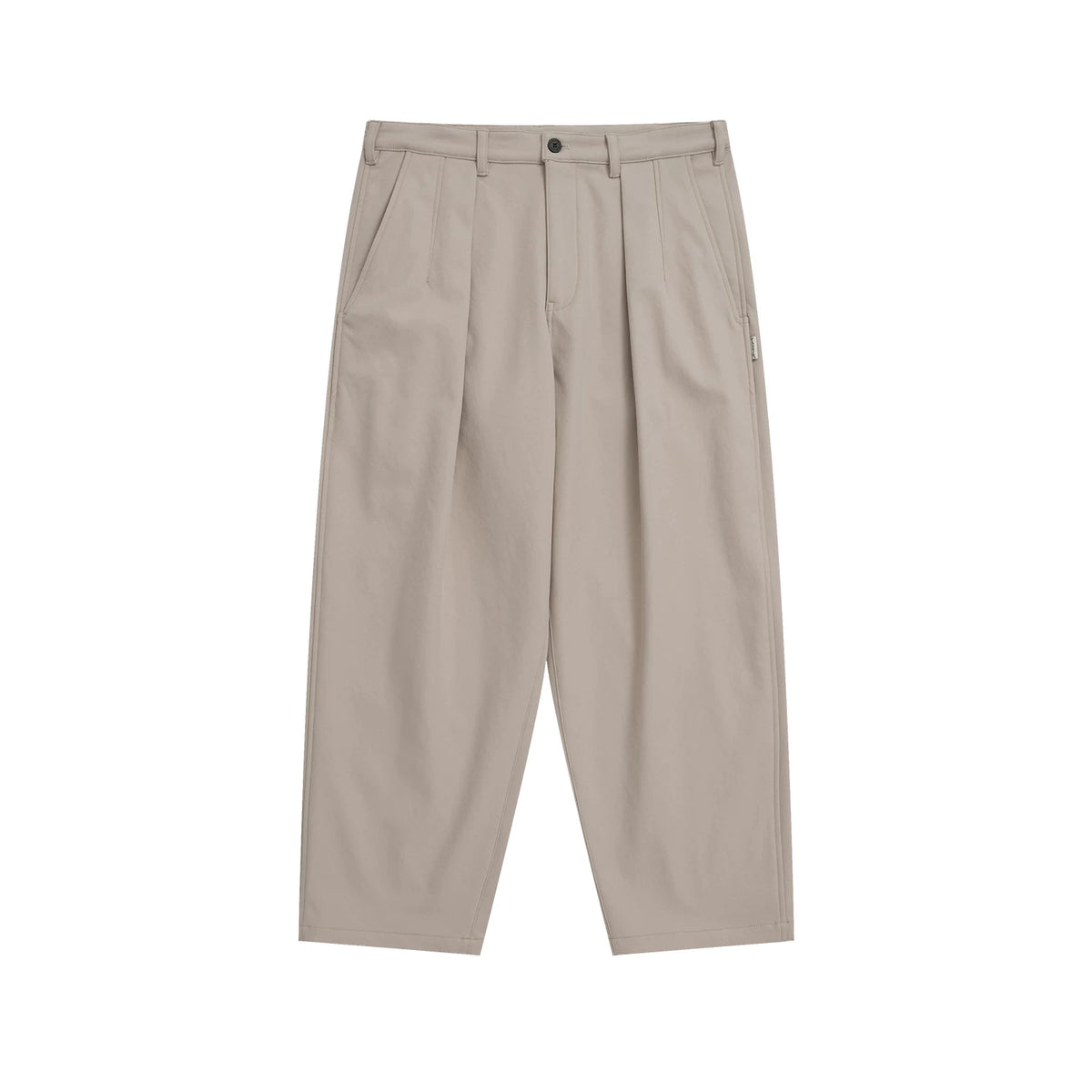 ウィンターフリースプリーツテーパードパンツ