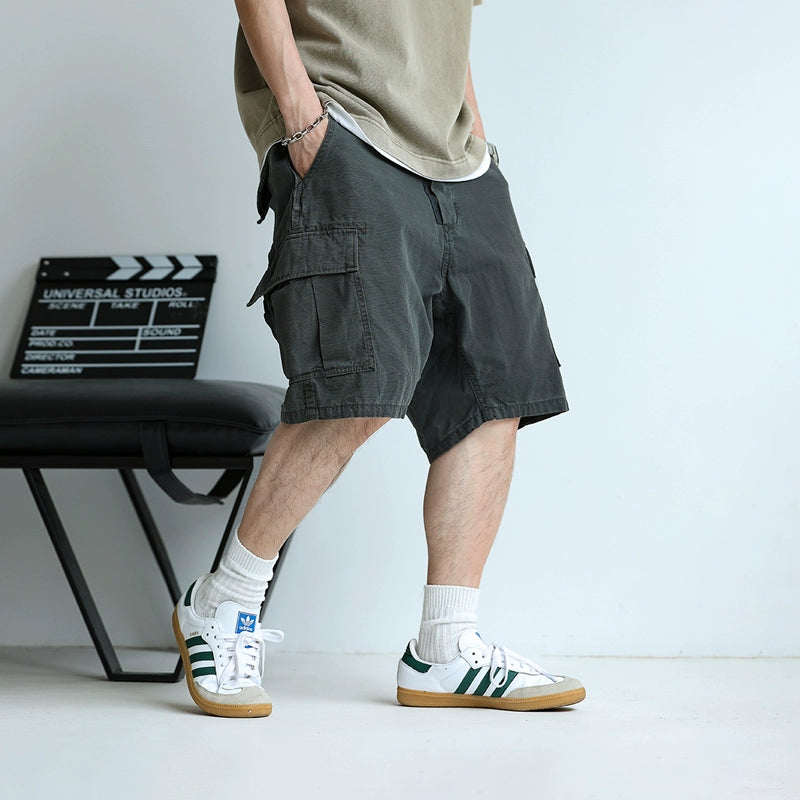 Multi-Pocket Casual Shorts
