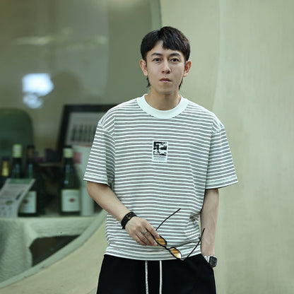 Striped Patchwork T-Shirt