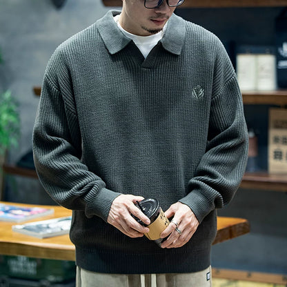 ラペルセーターコート