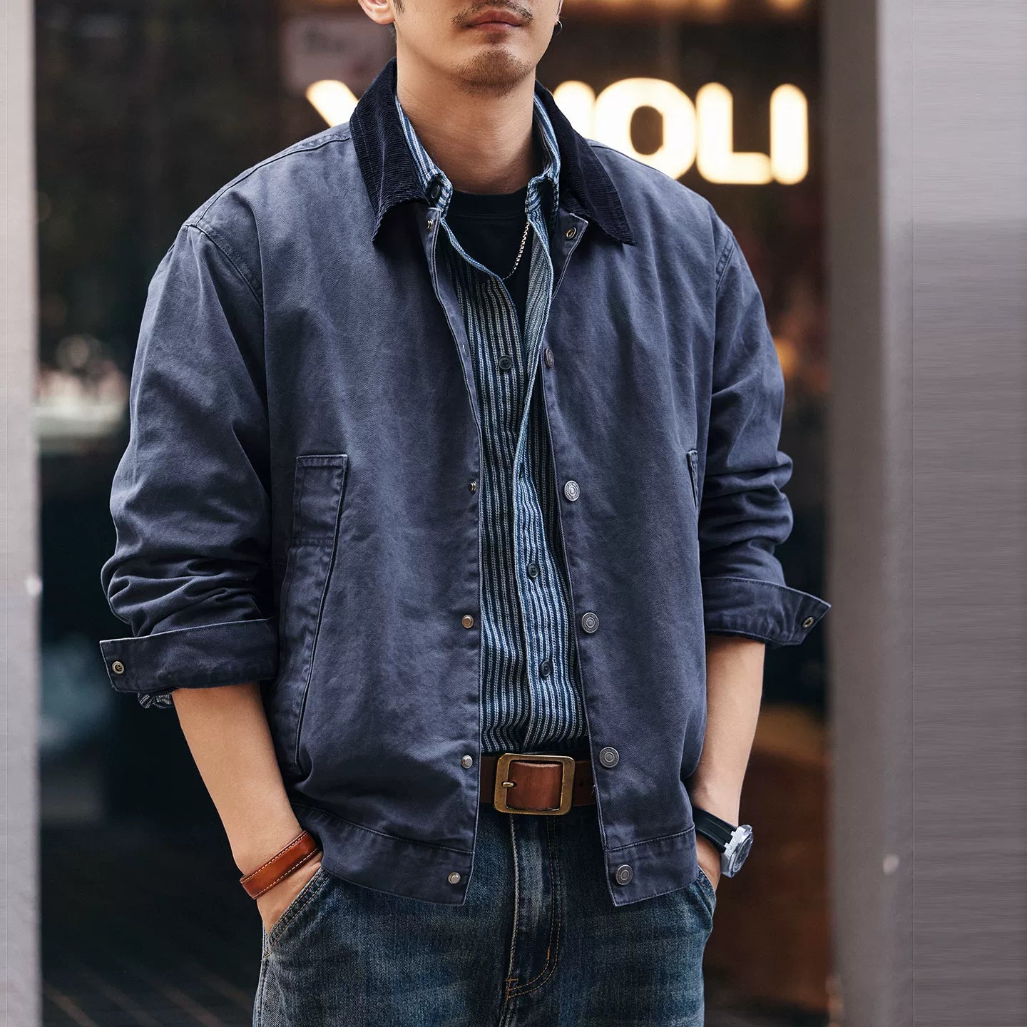 ウォッシュド カジュアル ワークジャケット