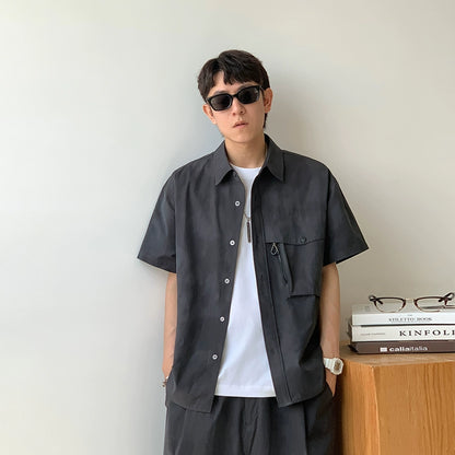 Gray Quick-Dry Casual Shirt
