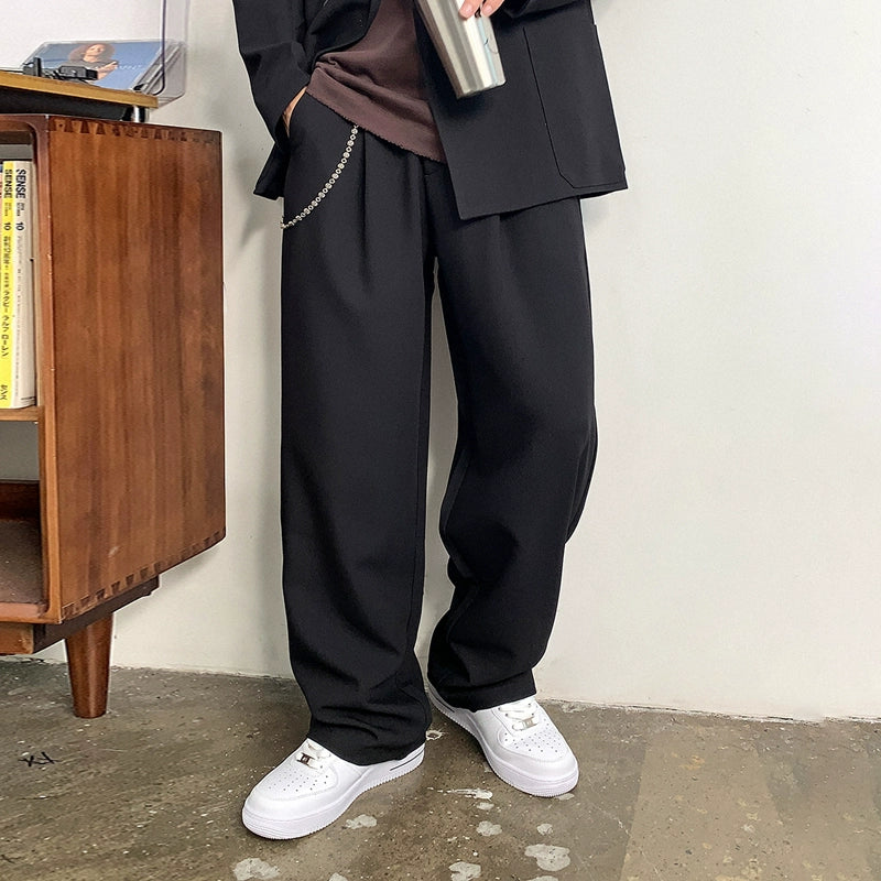 カジュアルルーズストレートパンツ