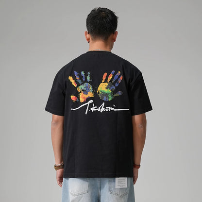 ヘビー プリント カジュアル Tシャツ
