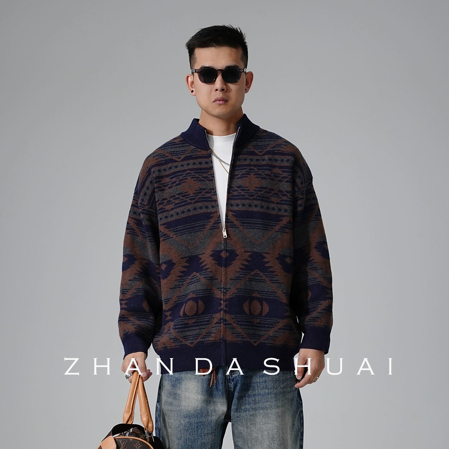 Heavyweight knit cardigan