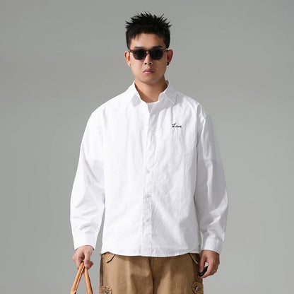 カジュアル刺繍シャツジャケット