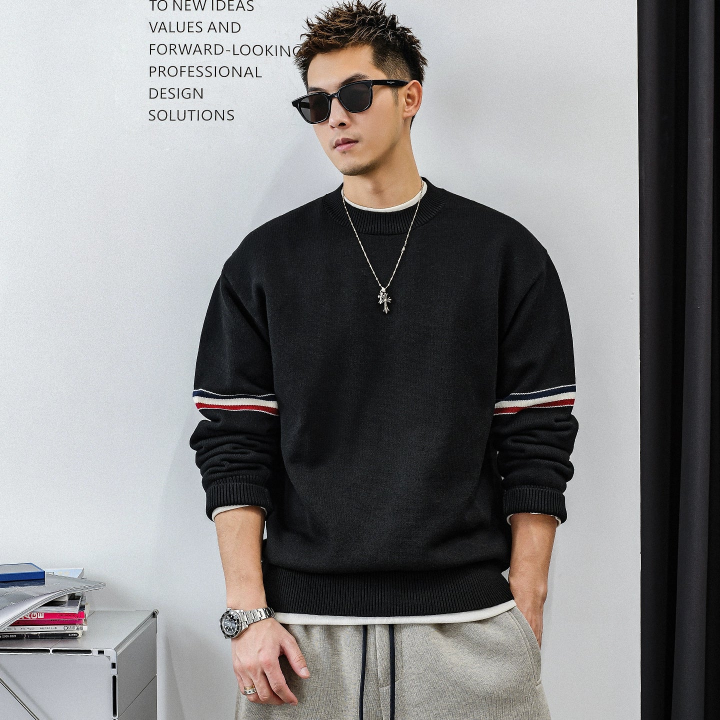 Heavyweight Color Block Jumper