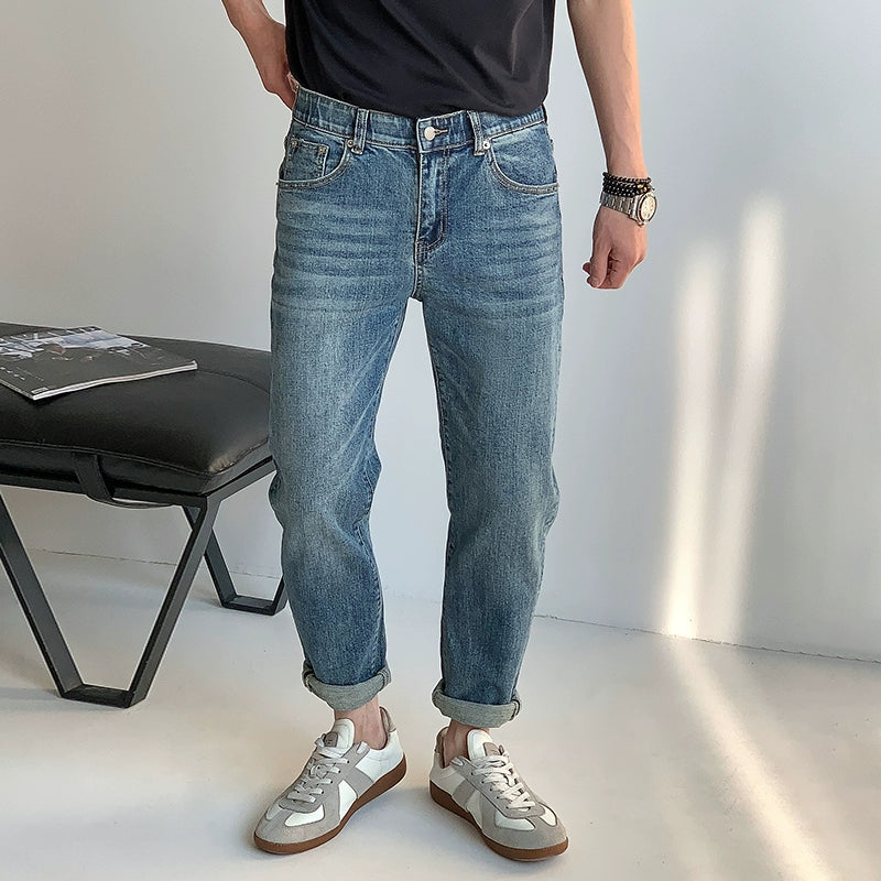 Lang Blue Washed Jeans