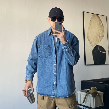 Vintage Denim Streetwear Shirt