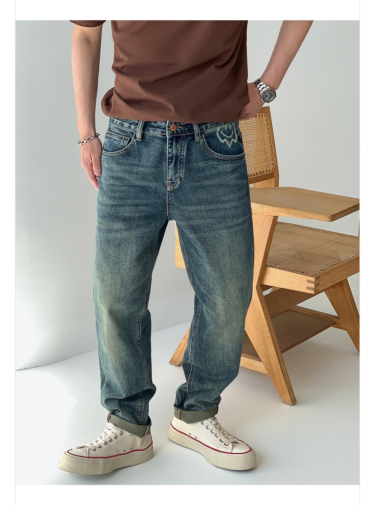 Gangsta High Street Wash Jeans