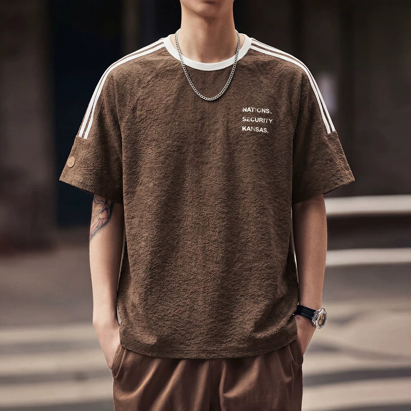 バブルガーゼプリントＴシャツ