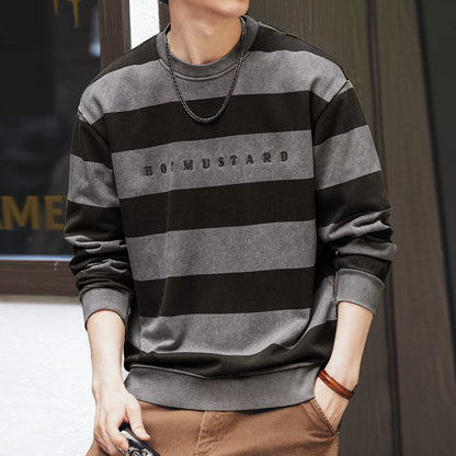 レトロストライプロングスリーブTシャツ