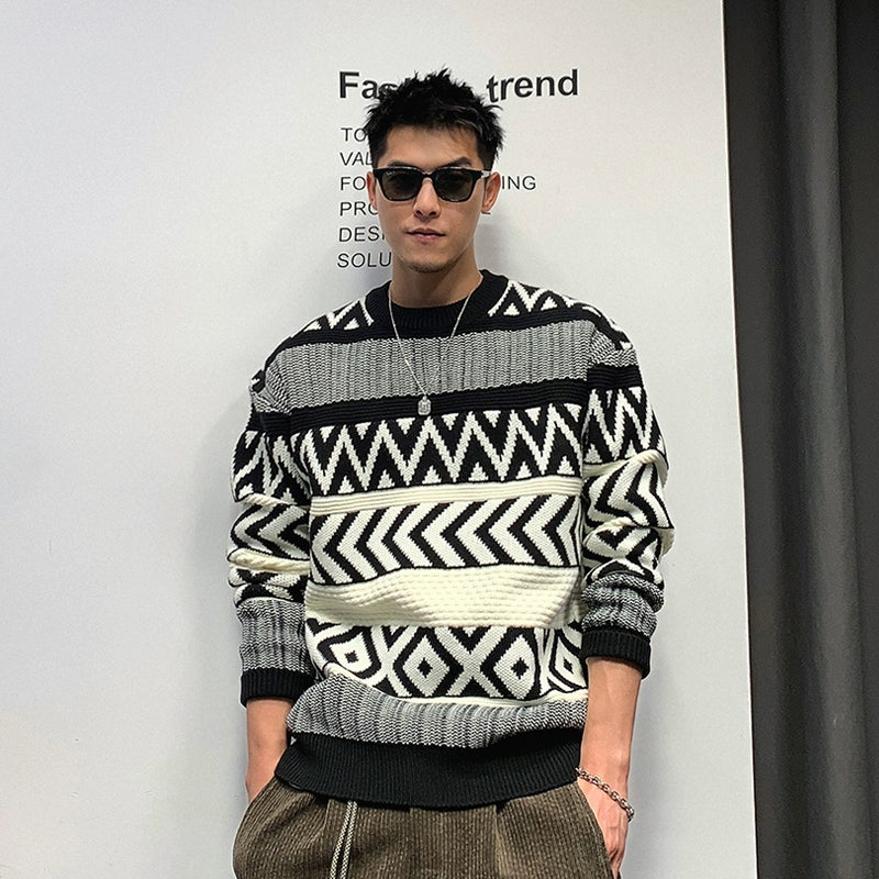 Vintage Retro Crew Neck Sweater