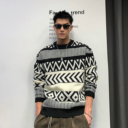 Vintage Retro Crew Neck Sweater