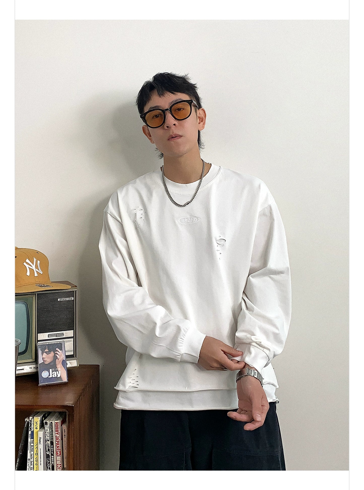 Breathable layered long sleeve T-shirt