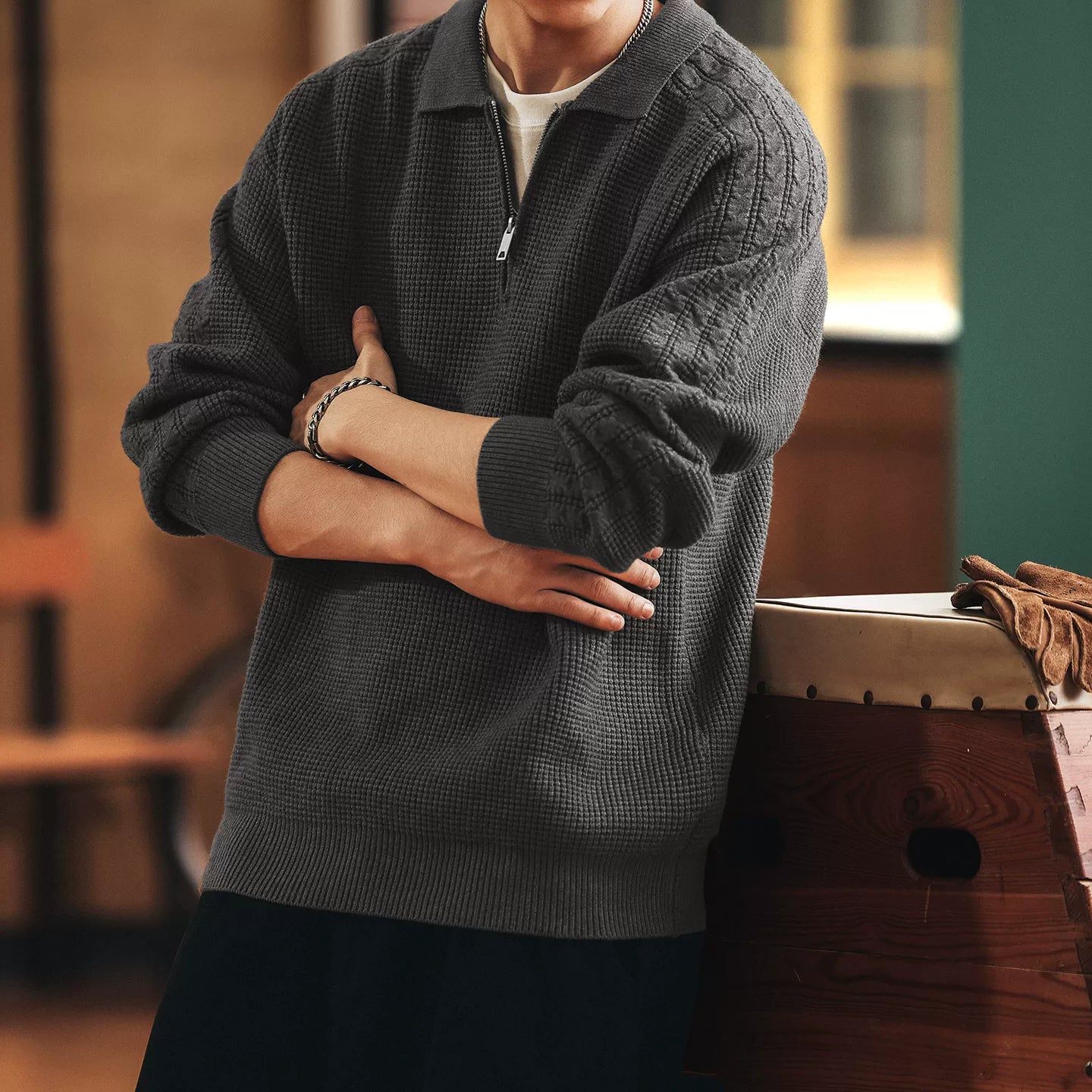 Chill Knit Polo Sweater