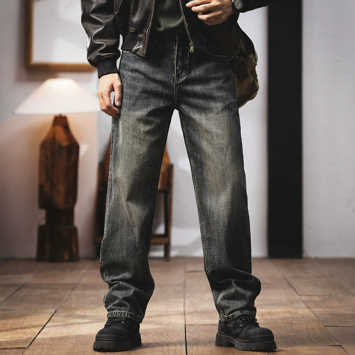 レトロヘビーウェイトワイドジーンズ