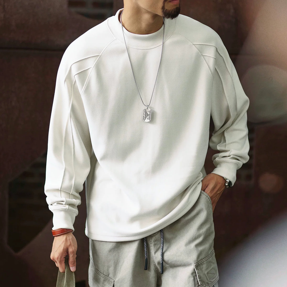 オーバーサイズ サーマル ロングスリーブ Tシャツ