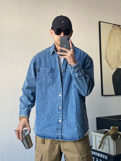 Vintage Denim Streetwear Shirt