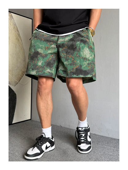 Quick-Dry Camouflage Fitness Shorts